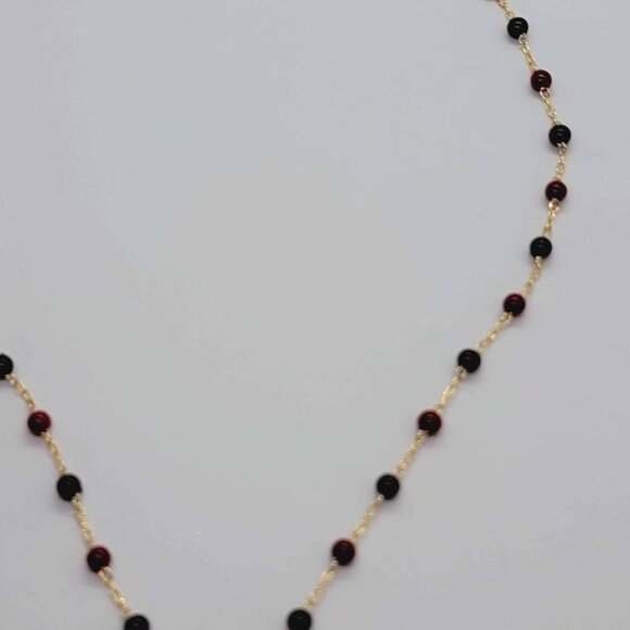 Brand New Brazilian 18k Gold Filled Red Evil Eye Necklace - Picture 4 of 5